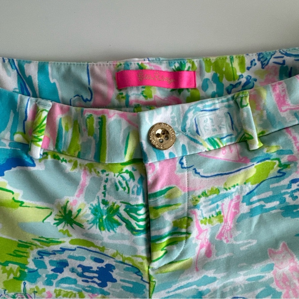 Lilly Pulitzer Women's Beaumont Honda Classic French Toile Golf Shorts Sz 2 - Picture 2 of 9